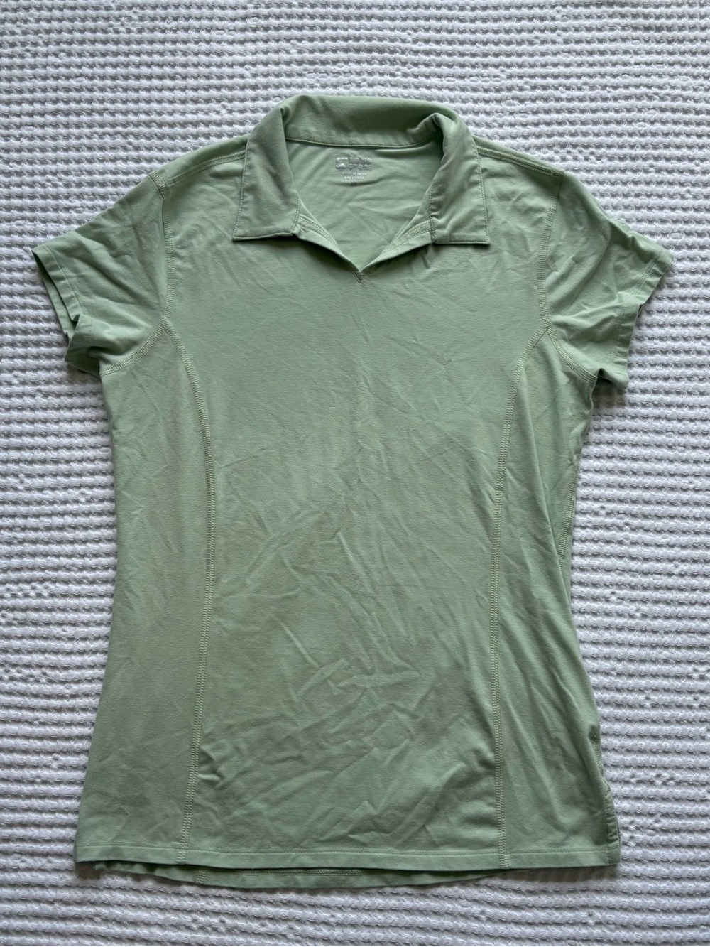 Riding Sport Polo Shirt Light Sage Green Pastel Cotton Modal Blend - Size M